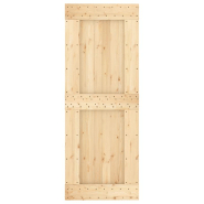 Vidaxl porte coulissante et kit de quincaillerie 80x210 cm pin massif 3203129_2