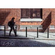 01.088.Sn - Potelets fixes Zano - Acier noir ou inoxydable - Hauteur 100 cm - Poids 6 kg_2