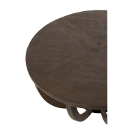 Table basse gigogne NIEF - piètement étoilé en manguier brun foncé et métal noir - diamètre 90 cm_2