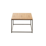 Table gigogne large BOZA - bois naturel massif et métal - style industriel design_2