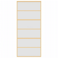 Vidaxl porte coulissante doré 90x205 cm verre esg dépoli et aluminium 155164_2