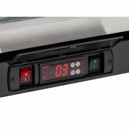 Arrière-bar noir 3 portes vitrées inox - 338 L | Coolhead - BBA348_2