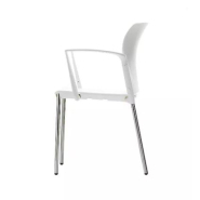 Chaise de conférence empilable, assise et dossier en polypropylène Noir, Blanc ou Gris -