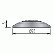 Clou podotactile dinaplot inox rainuré intérieur à coller b 150