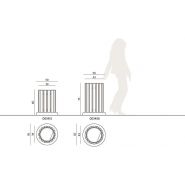 003415 - Poubelle publique Park - Komserwis - 35L - Hauteur 60 cm - 48 kg_2