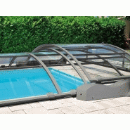 Abri piscine bas Cristal - amovible, motorisé, en aluminium et polycarbonate transparent incassable_2