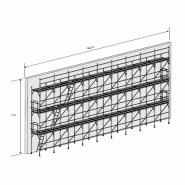 Échafaudage conçu en acier S235JR pour robustesse et durabilité