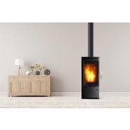 Poêle à bois Anaya Tri Vision en acier - vertical - 9 kW - 45,8 x 105,5 x 43,8 cm - vision 3 angles - classe énergétique A+_2