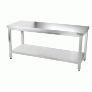 Tables Inox centrales Premium avec Etagère - P 600 mm | Ggm - 1500_2