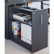Caisson hauteur bureau maxi rangement - MDD - Anthracite, Oui, Gauche_0