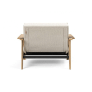 Innovation Living - Fauteuil design Splitback Frej 531 Bouclé Off White - Convertible lit 90x115 cm avec accoudoirs en chêne clair_2