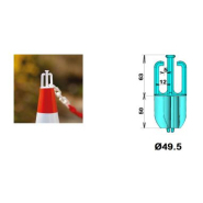 Crochet en PVC - Mobile et modulable - Pour fixation de chaînes sur K5a ou balises type J (J11, J12, K5d)_2