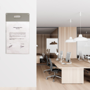 Porte-visuel mural 4 poches A4 verticales - Transparent recto-verso - Réf.212159_2