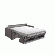 Canapé convertible 3 places Mojito - Matelas 16 cm - Système express - Sommier à lattes 140 cm - Microfibre taupe_2