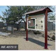 Panneau-vitrine d'extérieur simple et efficace - Support en tube acier ø 114 mm - CARREFOUR_2