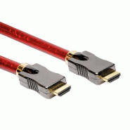 ROLINE Câble HDMI 8K (7680 x 4320) avec Ethernet, M/M, rouge, 1 m_2