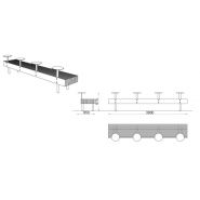LWD110-40 - Banc connecté MMCité 1 a.s. - Hauteur 675 mm - Assise en bois massif et pieds en acier avec table intégrée_2