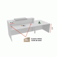 Banque d'accueil Design & Ergonomique : La solution idéale pour Cabinets Médicaux - Blanc, Droite, Oui, 262, Anthracite_3