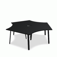 Bureau bench 3 personnes Ogi A - MDD. - Noir, Noir_2