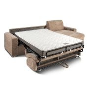Canapé d'angle convertible EXPRESS DREAMER 140 cm - Matelas 16 cm - Velours côtelé caramel - Méridienne modulable avec coffre_2