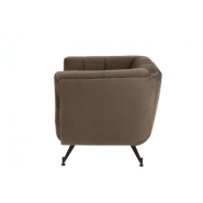 Fauteuil lounge Marianah gris foncé - style contemporain avec assise capitonnée en velours_2