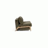 Canapé design convertible Innovation Living Cubed Wood 02 - Lit 140x200 cm - Tissu Cordufine Pine Green_2