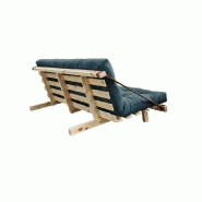 Banquette futon JUMP en pin massif - Coloris bleu pétrole - Couchage 130 x 190 cm_2