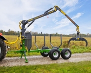 Remorque forestière CT 4,6-7 D - Farma avec châssis directionnel et béquilles hydrauliques_2
