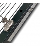 Portillon pour grillage rigide anthracite RAL7016 - largeur 100cm - acier galvanisé plastifié_2