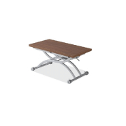 Table relevable extensible HIRONDELLE compacte finition noyer 100 x 57/114 cm_2