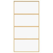 Vidaxl porte coulissante doré 102,5x205cm verre esg clair et aluminium 155180_2