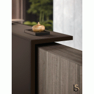 Banque d'accueil Z2 cuir haut de gamme - Officity - 286, Eucalyptus, Cuir brun_2