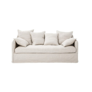 Canapé 3 places Cap Ferret 165 cm - Home Spirit - Lin, Plumes et Structure en Hêtre_2