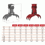Grappins série MR - manipulation de matériaux divers - modèles MR 200 et MR 2500 - en HARDOX 400 avec rotation hydraulique_2