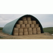 Tunnel de stockage / ouvert / structure en acier / couverture en pvc / ancrage au sol avec platine_2