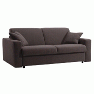 Canapé-lit DREAMER Express - Sommier à lattes 120 cm - Microfibre taupe - Matelas 16 cm_2