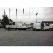 Remorque plateau - Humbaur HT 256124 - 2 essieux, roues dessous, ridelles alu_2