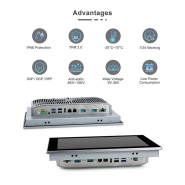 Panel PC industriel fanless 12.1 pouces 4:3 XGA pour HMI, supervision et automatisation - EVI-12SAC_2