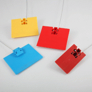 Porte étiquette Câble - L 250 mm - Tige Ø1.24 mm - Platine 30x50 mm - Rouge_2