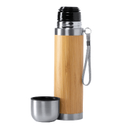 Gourde thermos en acier inoxydable - revêtement bambou - 420 ml_2