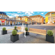 Bac à palmier - SARLAT - Châssis en acier peint - Habillage en chêne certifié PEFC - Finition lasurée_2