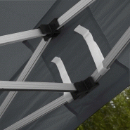 Tente pliante 3x4,5m grise - 300g/m² - Structure aluminium hexagonale 40mm - Usage professionnel_2