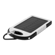 Power bank USB - plastique avec revêtement silicone - 4000 mAh - chargeur solaire et lampe LED_2