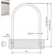 Arceaux vélos Toscane - Citynox - diamètre 48 mm - hauteur 1200 mm - fixations à sceller ou sur platine_2