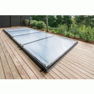 Abri piscine plat amovible manuel - Protection esthétique et sécurisée avec modules relevables et empilables_2