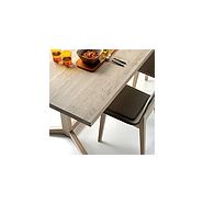 Alki - tabouret de restaurant Laia - bois chêne massif - assise en tissu ou cuir - hauteur assise 80 cm_2