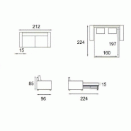Canapé convertible 3-4 places Select - Matelas 16 cm - Sommier à lattes 160x197 cm - Renatonisi microfibre graphite_2