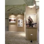 Cimaise exposium - panneau d'exposition - promuseum - dimensions : de h 2400 x l 300 x p 40 mm à h 3000 x l 700 x p 40 mm_2