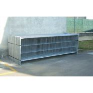 Mini corniche - grille de chantier - Ferro Bulloni - clôture mobile galvanisée, dimensions 3350x1120 mm_2