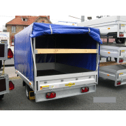 Remorque à plateau modulaire - 1 essieu ALKO 1350 kg freiné - Humbaur 1420 - 2650x1650x300 mm_2